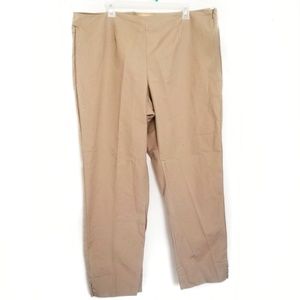Ellen Tracy tan beige pants slacks ankle plus 16W